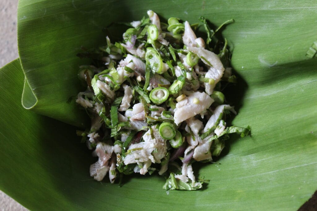 Read more about the article ยำปลาหลังเขียวสูตรวะฉ๊ะ ของหรอยริมเลอ่าวไทยที่บ้านชุมพลชายทะเล